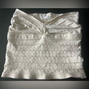 Elegant Cream Textured Tank Top